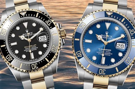 rolex sea dweller 40mm vs submariner|More.